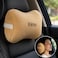 Fitto Car Neck Pillows, Soft Slow-Rebound Memory Foam Headrest, Biege