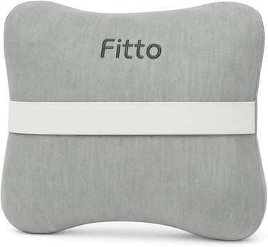Fitto Car Neck Pillows, Soft Slow-Rebound Memory Foam Headrest, Grey