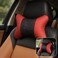 Fitto Car Headrest Neck Cushion Pillow with pattern, pack of 2, Red