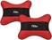 Fitto Car Headrest Neck Cushion Pillow with pattern, pack of 2, Red