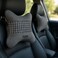 Fitto Car Headrest Neck Cushion Pillow with pattern, pack of 2, Grey