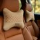 Fitto Car Headrest Neck Cushion Pillow with pattern, pack of 2, Khaki