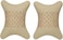 Fitto Car Headrest Neck Cushion Pillow with pattern, pack of 2, Khaki
