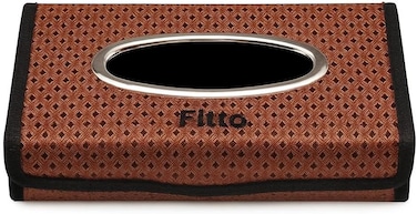 Fitto Elegant Openable Tissue Box for Car, Brown