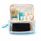 FITTO Standing Waterproof Makeup Bag &ndash; Compact High Density Polyester &ndash; Blue Pink