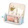 FITTO Standing Waterproof Makeup Bag &ndash; Compact High Density Polyester &ndash; Blue Pink