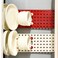 FITTO Multipurpose Expandable Drawer Rack &ndash; Cream &amp; Red