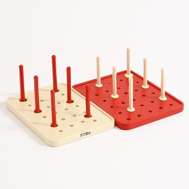 FITTO Multipurpose Expandable Drawer Rack &ndash; Cream &amp; Red