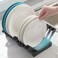 FITTO Space-Saving Plate Storage Rack, 4 Partition rack - Gun Grey