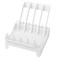 FITTO Space-Saving Plate Storage Rack With 4 Partition&ndash; Compact White Design