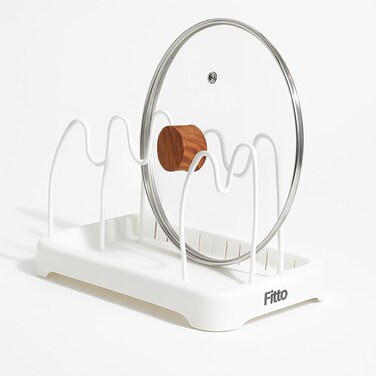 FITTO Adjustable Cookware Storage Rack &ndash; 7 Pieces &ndash; White