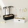 FITTO Double Layered Jewelry Storage Rack &ndash; Black/White