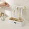FITTO Double Layered Jewelry Storage Rack &ndash; Black/White