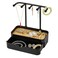 FITTO Double Layered Jewelry Storage Rack &ndash; Black/White