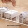 FITTO Large Transparent Data Cable Storage Box &ndash; Adjustable Compartments