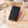 FITTO Reusable LCD Writing Tablet with One-Touch Erase and Screen Lock, Portable Drawing and Note Pad, Pink and Black
