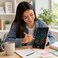 FITTO Reusable LCD Writing Tablet with One-Touch Erase and Screen Lock, Portable Drawing and Note Pad, Pink and Black