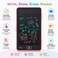 FITTO Reusable LCD Writing Tablet with One-Touch Erase and Screen Lock, Portable Drawing and Note Pad, Pink and Black