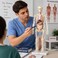 FITTO Human Body Anatomy Model, 28.5 cm Skeleton with Removable Internal Organs and Display Stand for Biology Study