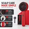 FITTO Red Rechargeable Scalp Massage Comb with USB Cable, 1 Set