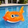 FITTO Inflatable Animal Pool Float, Orange Water Play Float, 1 Piece