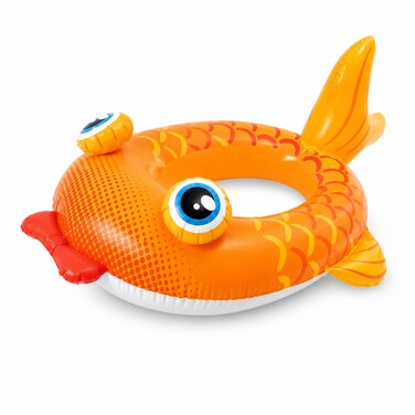 FITTO Inflatable Animal Pool Float, Orange Water Play Float, 1 Piece