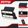 FITTO Solar Sensor LED Outdoor Light with Remote Control, Black, 1 Piece