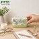 FITTO Rectangular Metal Storage Box, White Floral Pattern, 7 x 4.5 x 4 cm, 1 Piece