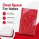 FITTO A6 Hard-Cover Notebook, Red Single-Line Pages, 8 mm Ruled, 100 Sheets