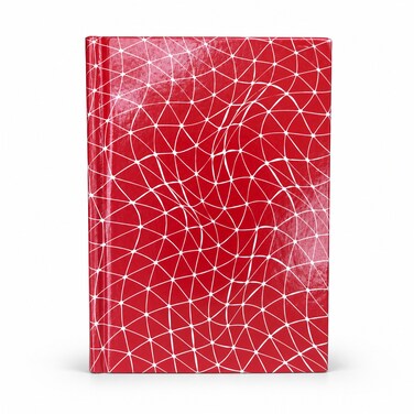 FITTO A6 Hard-Cover Notebook, Red Single-Line Pages, 8 mm Ruled, 100 Sheets