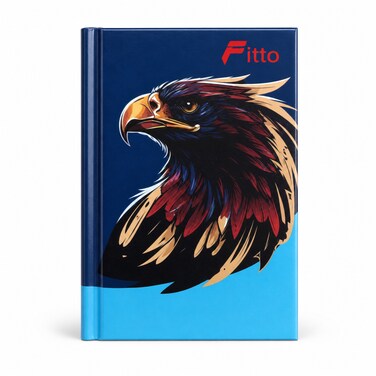 FITTO A7 Hardcover Notebook, Single-Line Pages, Assorted Graphic Cover, 1 Piece