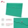 FITTO Green A4 Document Envelope Folder with Snap Button Closure, 1 Piece
