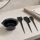 FITTO Black Hair Dye Application Kit with Mixing Bowl and Brushes, 4-Piece Set