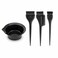 FITTO Black Hair Dye Application Kit with Mixing Bowl and Brushes, 4-Piece Set