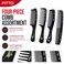 FITTO Black Decorative Print Hair Comb Set, 4 Pieces