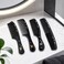 FITTO Black Decorative Print Hair Comb Set, 4 Pieces