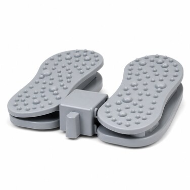 FITTO Grey and White Acupoint Foot Massager, Raised Node Foot Platform, 1 Piece