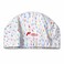 FITTO Swimming Cap for Adults, White Printed Design, Single Piece