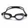 FITTO Swimming Goggles for Training, Black, Adjustable Strap, Single Pair