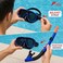 FITTO Swimming Mask and Snorkel Set, Blue, Adjustable Strap, 1 Set