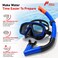 FITTO Swimming Mask and Snorkel Set, Blue, Adjustable Strap, 1 Set