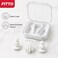 FITTO Swimming Ear Plug Set With Nose Clip and Storage Case, White