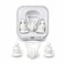 FITTO Swimming Ear Plug Set With Nose Clip and Storage Case, White
