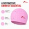FITTO 3D PU Swimming Cap, Pink