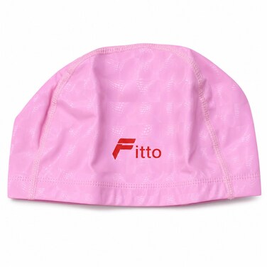 FITTO 3D PU Swimming Cap, Pink