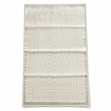 FITTO Pearl Velvet Prayer Mat, Turkish Style Decorative Pattern, Single Foldable Mat