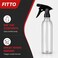 FITTO Clear Plastic Spray Bottle with Trigger Nozzle, 1 Piece, 25 cm