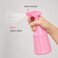 FITTO Plastic Spray Bottle with Trigger Nozzle, Pink, 24 cm