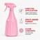FITTO Plastic Spray Bottle with Trigger Nozzle, Pink, 24 cm