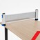 FITTO Table Tennis Net Set, Portable Roll Net with Blue and White Posts, 1 Set